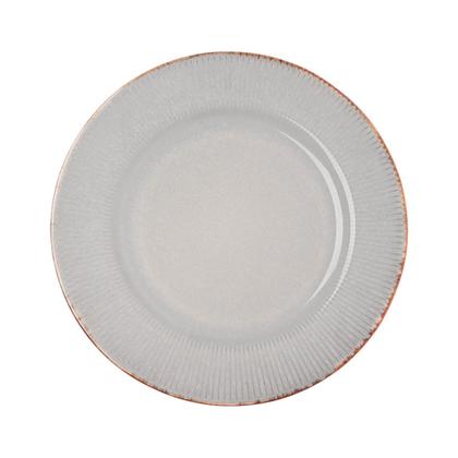 Imagem de Conjunto Com 2 Pratos Rasos Sobremesa 20cm Cerâmica Linear Sorvete Bolo Torta Lanche Da Tarde