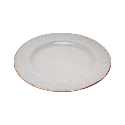 Imagem de Conjunto Com 2 Pratos Rasos Sobremesa 20cm Cerâmica Linear Sorvete Bolo Torta Lanche Da Tarde