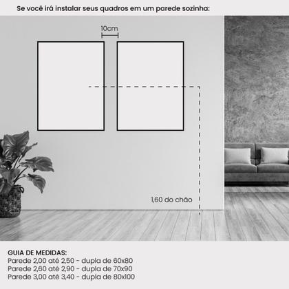 Imagem de Conjunto com 2 quadros decorativos Marmorizado Verde com  Dourado.