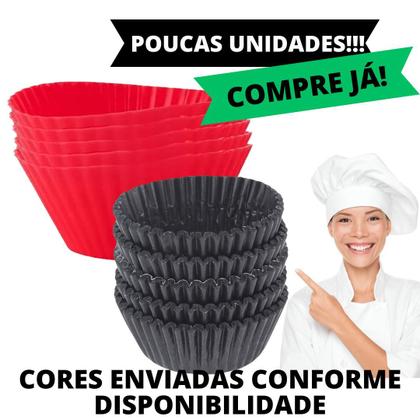 Imagem de Conjunto Com 24 Formas Silicone Cupcake Kit Forminhas Para Bolo Muffin Torta Para Forno Air Fryer