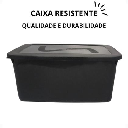 Imagem de Conjunto Com 3 Caixa Organizadora Topa Tudo 20 Litros Preta