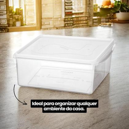 Imagem de Conjunto Com 3 Caixas Organizadoras Du Cheff Com Tampa 5,5L