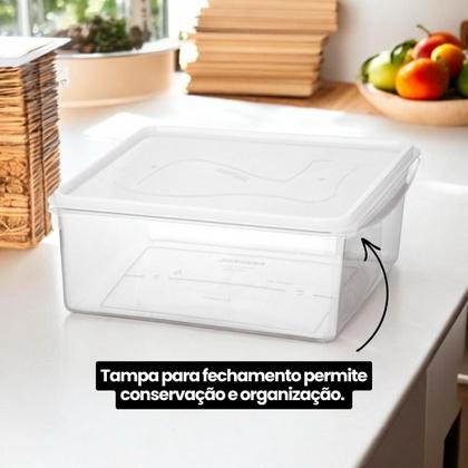 Imagem de Conjunto Com 3 Caixas Organizadoras Du Cheff Com Tampa 5,5L