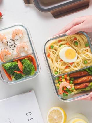 Imagem de Conjunto Com 3 Potes 640ml Divisória Hermético Marmita