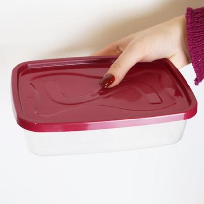 Imagem de Conjunto Com 3 Potes Retangulares Graduados BPA Free 800 ml