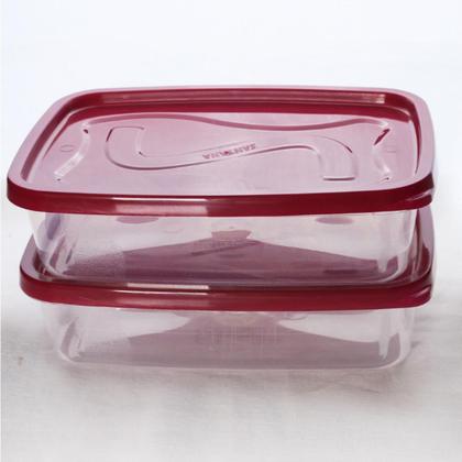 Imagem de Conjunto Com 3 Potes Retangulares Graduados BPA Free 800 ml