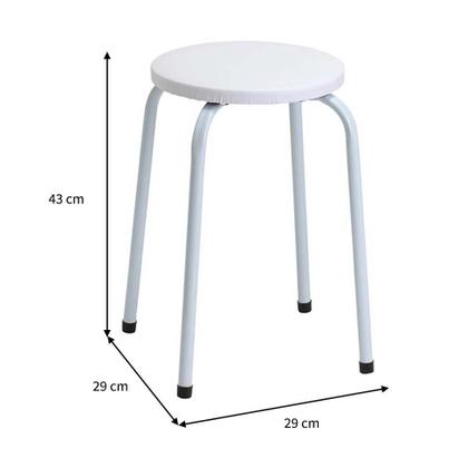 Imagem de Conjunto com 4 Bancos Mocho Branco