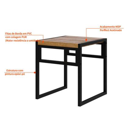 Conjunto com 4 Bancos Wooden Mel e Preto - Mobly Imagem de Conjunto com 4 Bancos Wooden Mel e Preto