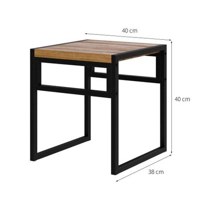 Conjunto com 4 Bancos Wooden Mel e Preto - Mobly Imagem de Conjunto com 4 Bancos Wooden Mel e Preto