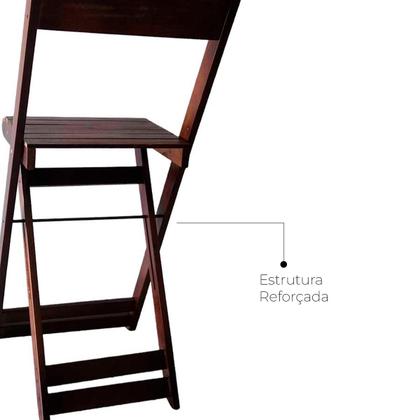 Imagem de Conjunto com 4 Banquetas Dobráveis em Eucalipto