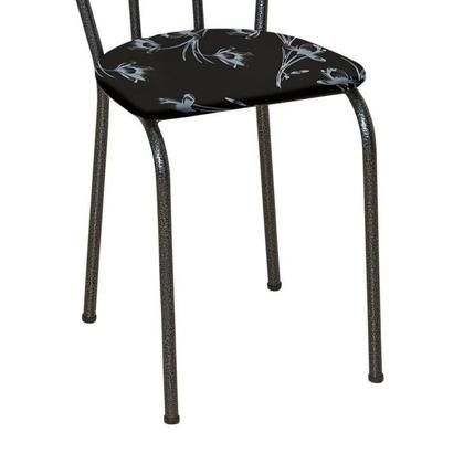 Imagem de Conjunto com 4 Cadeiras Concórdia Floral e Preto