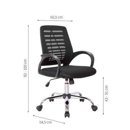 Conjunto com 4 Cadeiras de Escritório Secretária Giratórias Light Preto - Mobly Imagem de Conjunto com 4 Cadeiras de Escritório Secretária Giratórias Light Preto