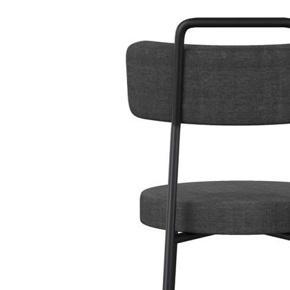 Imagem de Conjunto com 4 Cadeiras de Escritório Ster Linho Grafite - Vallisa Decor