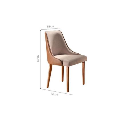 Conjunto com 4 Cadeiras de Jantar Esmeralda II Imbuia e Off White - Mobly Imagem de Conjunto com 4 Cadeiras de Jantar Esmeralda II Imbuia e Off White