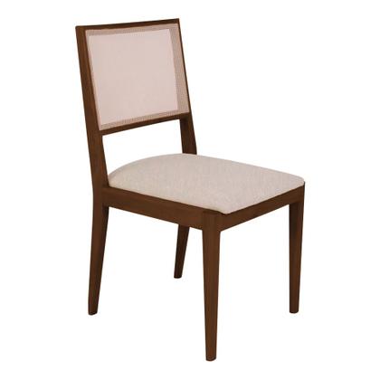 Imagem de Conjunto com 4 Cadeiras de Jantar Estofada Suellen Mel Linho Bege