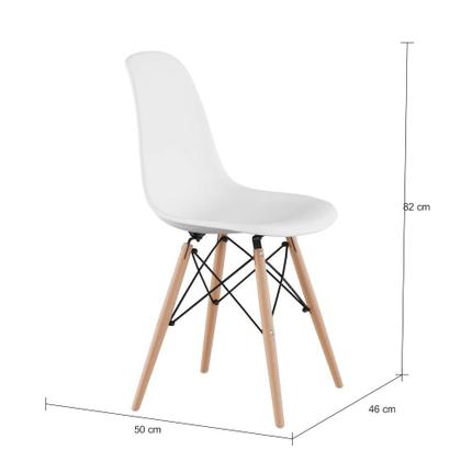 Conjunto com 4 Cadeiras Dover Branco - Mobly Imagem de Conjunto com 4 Cadeiras Dover Branco