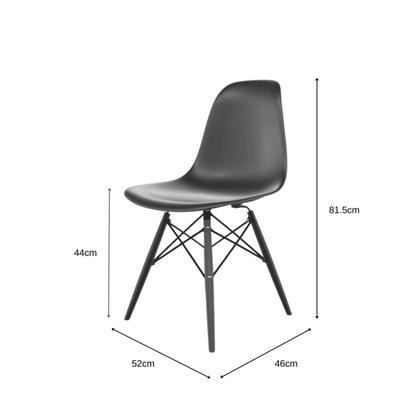 Imagem de Conjunto com 4 Cadeiras para Sala de Jantar Eames Pp Dsw Inj