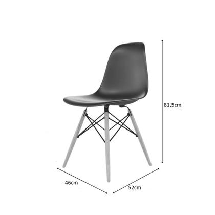 Imagem de Conjunto com 4 Cadeiras para Sala de Jantar Eames Pp Dsw