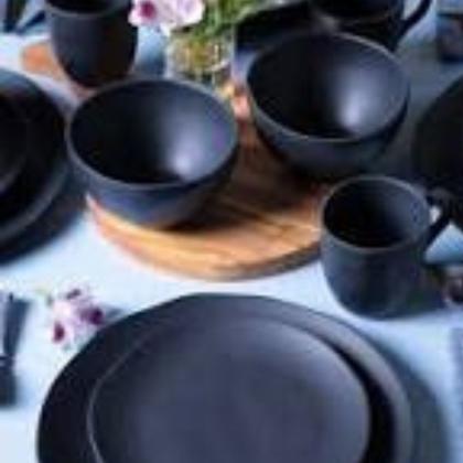 Imagem de Conjunto Com 4 Canecas Orgânica Preto Matte