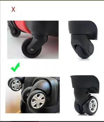 Imagem de Conjunto Com 4 Capinhas De Silicone Para Rodinhas De Mala