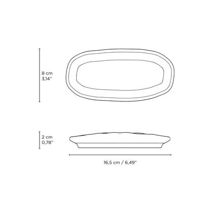 Imagem de Conjunto com 4 Travessas Oval Rasa Mini Orgânico Echo 16,5x8cm