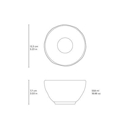 Imagem de Conjunto com 6 Bowl Orgânico New White 558ml