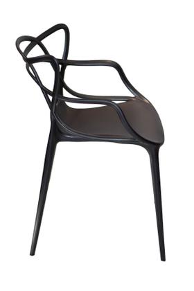 Imagem de Conjunto com 6 Cadeiras Resistente Allegra Preta Plastico Polipropileno Empilhavel Jardim Cozinha