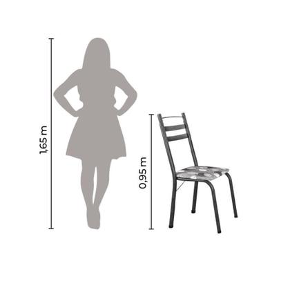 Imagem de Conjunto Com 6 Cadeiras Tubular Itália Artefamol Dark