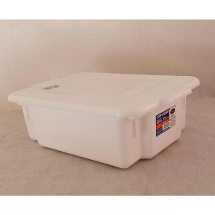 Imagem de Conjunto Com 6 Caixas Organizadoras Com Tampo 5,65L Branca