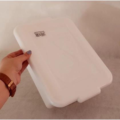 Imagem de Conjunto Com 6 Caixas Organizadoras Com Tampo 5,65L Branca