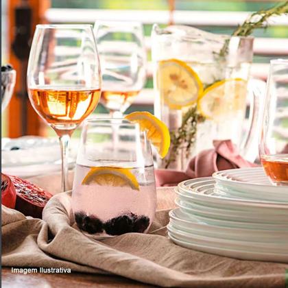 Imagem de Conjunto Com 6 Copos De Vidro Dubai 480ml Jogo De Copos Para Água E Suco De Vidro Transparente Long Drink 480ml Nadir Figueiredo