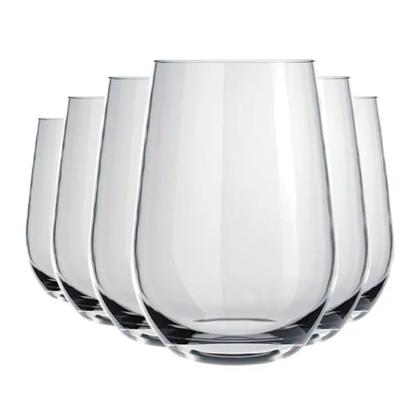 Imagem de Conjunto Com 6 Copos De Vidro Dubai 480ml Jogo De Copos Para Água E Suco De Vidro Transparente Long Drink 480ml Nadir Figueiredo