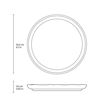 Imagem de Conjunto com 6 Pratos de Pão Bio Titanium Ø15,5x1,6cm