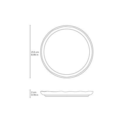 Imagem de Conjunto com 6 Pratos de Sobremesa Bio New White 21,5cm