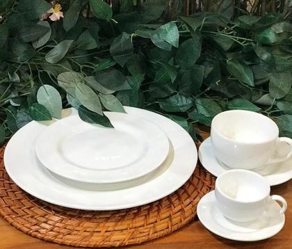 Imagem de Conjunto com 6 Pratos de Sobremesa Branco Liso Ø21cm