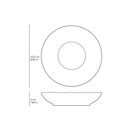 Imagem de Conjunto Com 6 Pratos Fundo Bio Latte Ø22,5CM 830ML Porto Brasil