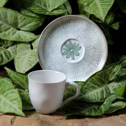Imagem de Conjunto com 6 Xícaras De Chá Orgânico 170ml com 6 Pires Bio Evergreen