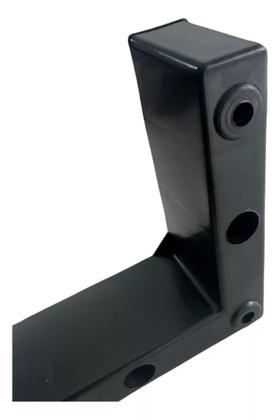 Imagem de Conjunto com 8 Pés Cantoneira Preto de 5cm para Móveis - 3 Furos e Parafusos Inclusos