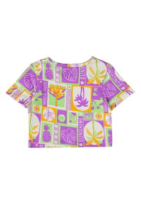 Imagem de Conjunto com Blusa Cropped e Short-Saia para Menina Bee Loop