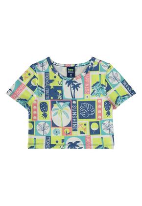 Imagem de Conjunto com Blusa Cropped e Short-Saia para Menina Bee Loop