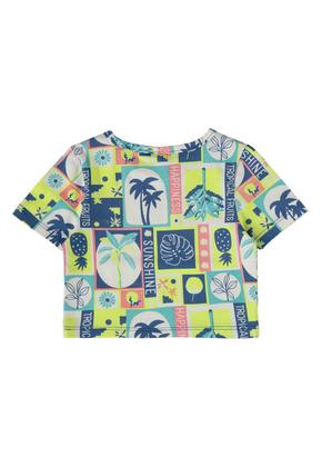 Imagem de Conjunto com Blusa Cropped e Short-Saia para Menina Bee Loop