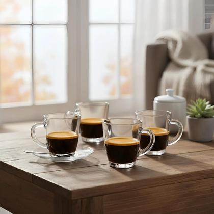 Imagem de Conjunto Com Canecas 6 Peça de Vidro Expresso 70ml