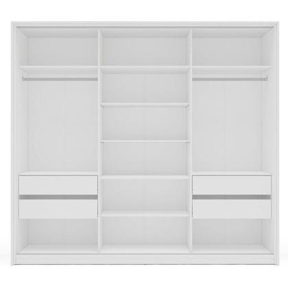 Imagem de Conjunto com Cômoda 8 Gavetas e Guarda-roupa 3 Portas com Espelho Porto