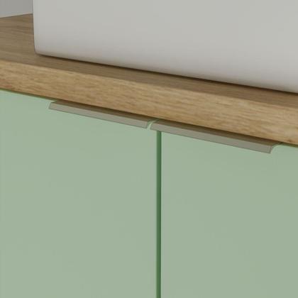 Imagem de Conjunto Com Cuba Nature 90cm Estilare CNJ4033 Carvalho-verde