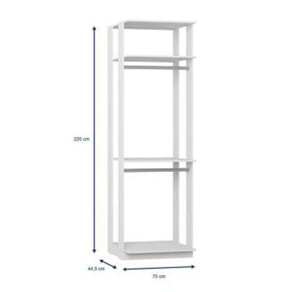 Conjunto com Guarda-Roupa Closet Cabideiro e Guarda-Roupa Modulado Clothes Branco - Mobly Imagem de Conjunto com Guarda-Roupa Closet Cabideiro e Guarda-Roupa Modulado Clothes Branco