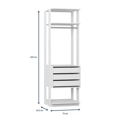Conjunto com Guarda-Roupa Modulado 3 GV e Guarda-Roupa Modulado Clothes 3 GV Branco - Mobly Imagem de Conjunto com Guarda-Roupa Modulado 3 GV e Guarda-Roupa Modulado Clothes 3 GV Branco