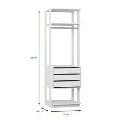 Conjunto com Guarda-Roupa Modulado 3 GV e Guarda-Roupa Modulado Clothes Branco - Mobly Imagem de Conjunto com Guarda-Roupa Modulado 3 GV e Guarda-Roupa Modulado Clothes Branco