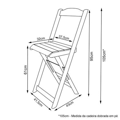 Imagem de *Conjunto com Jogo de Mesa Dobravel Bistrô Preto com 2 Cadeiras - Tarimata