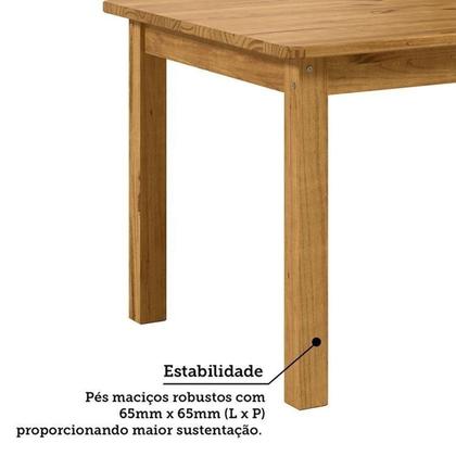 Imagem de Conjunto com Mesa de Jantar 180cm Retangular e 8 Cadeiras 100% Madeira Maciça Napoli Espresso Móveis