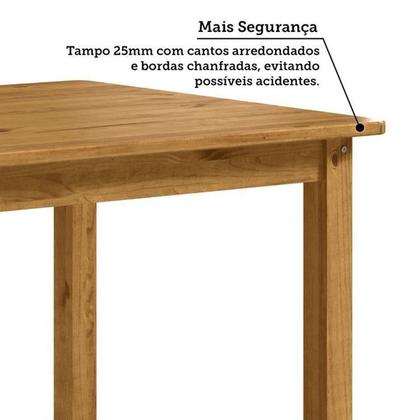Imagem de Conjunto com Mesa de Jantar 180cm Retangular e 8 Cadeiras 100% Madeira Maciça Napoli Espresso Móveis